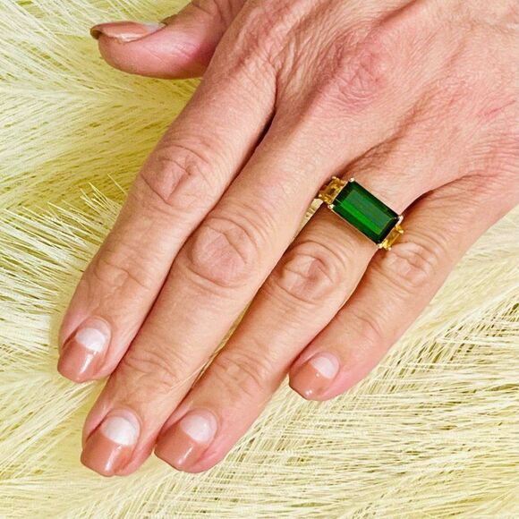 Natural Tourmaline Diamond Ring Size 7 14 Gold 7.03 TCW Certified $6,490 219226 - Picture 7 of 9